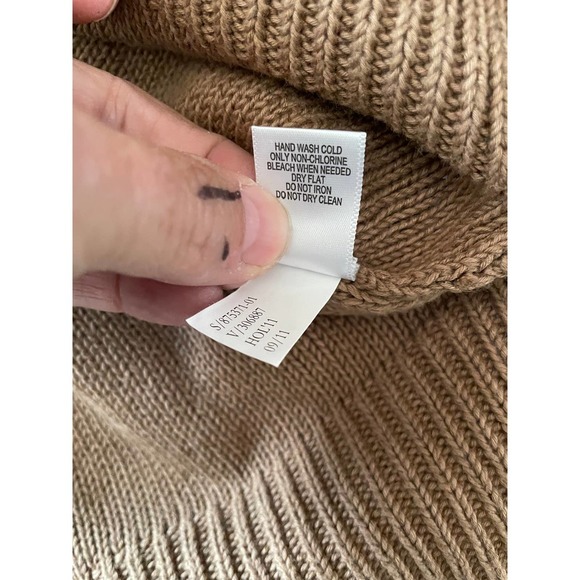 Banana Republic Heritage Womens Crew Neck Knit Sweater Long Sleeve Size XS Tan - Picture 6 of 7